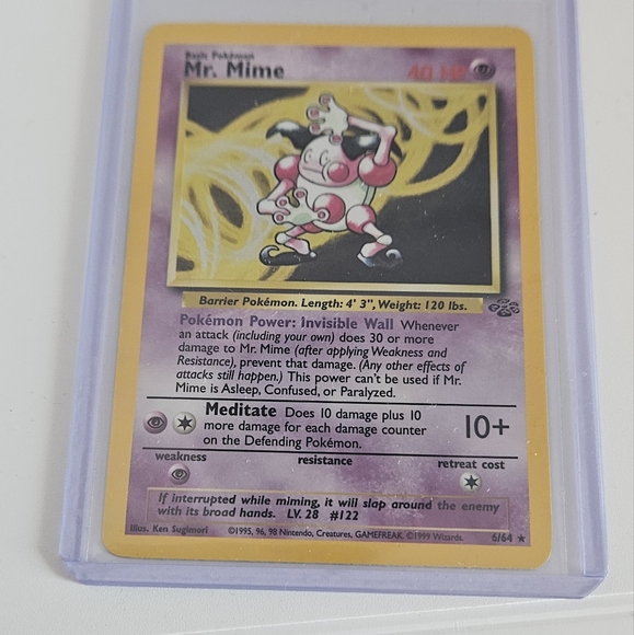 POKEMON~Mr. Mime Holo Rare # 6/64 Jungle - Picture 2 of 11